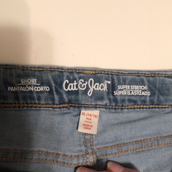 Cat & Jack denim shorts with ruffle . xl (14-16) - Picture 4 of 5